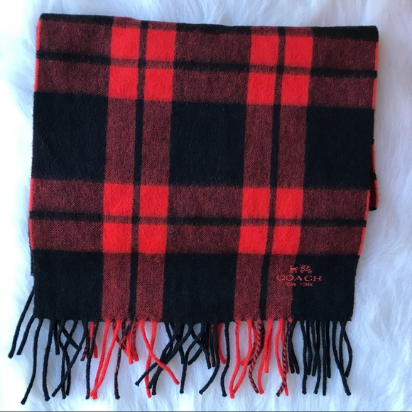 Coach Mount Plaid Scarf - Picture 7 of 7